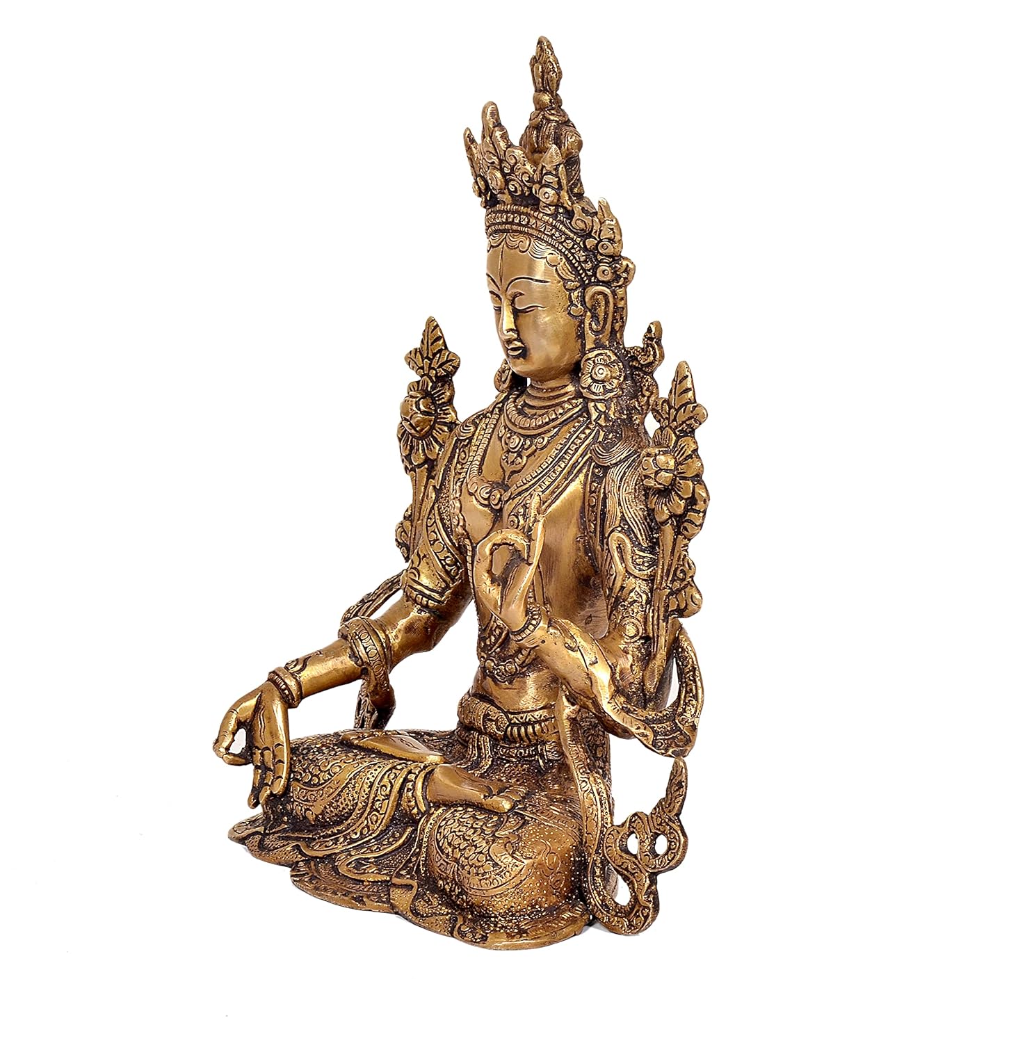 Handcrafted brass Tara decorative showpiece for home-ArtyCraftz.com