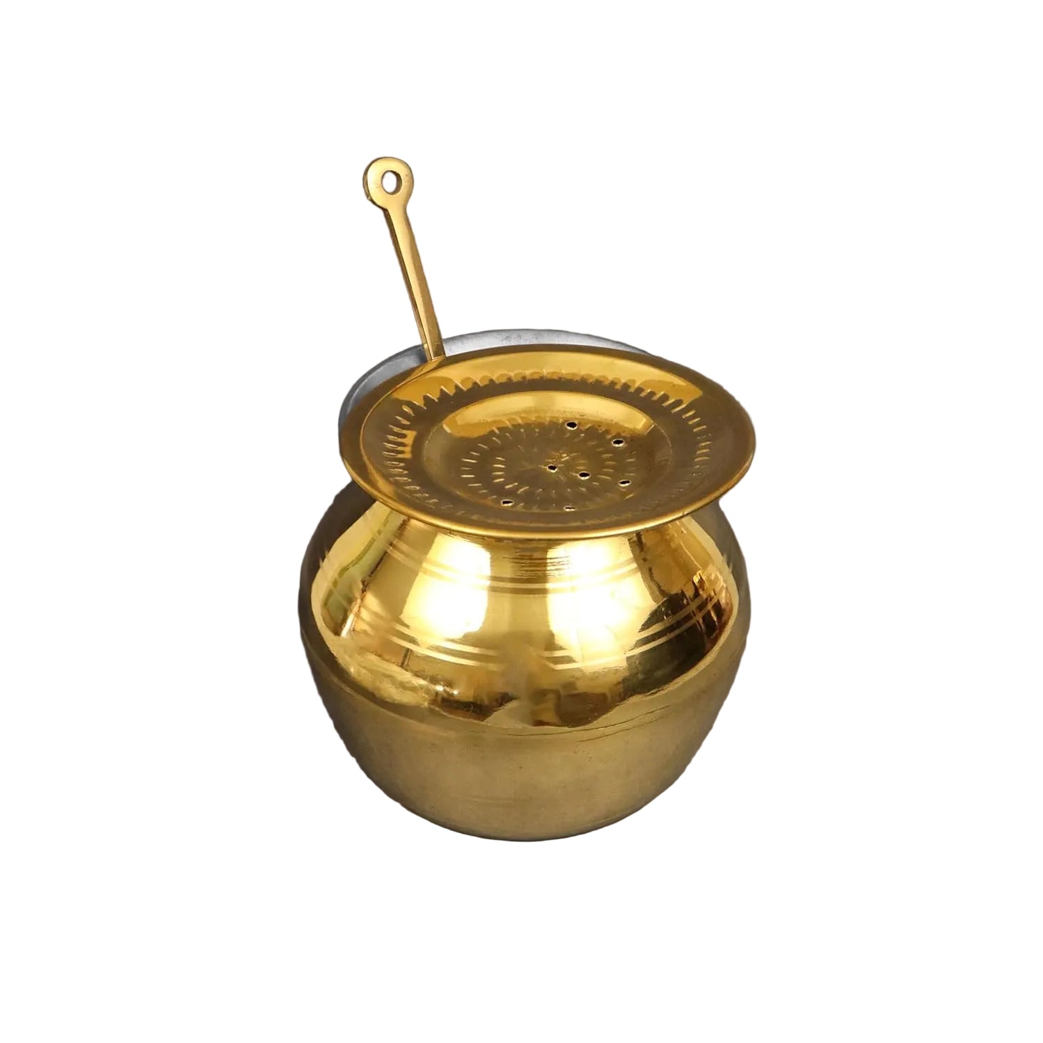 Traditional Brass Pongal Pot with Ladle-ArtyCraftz.com