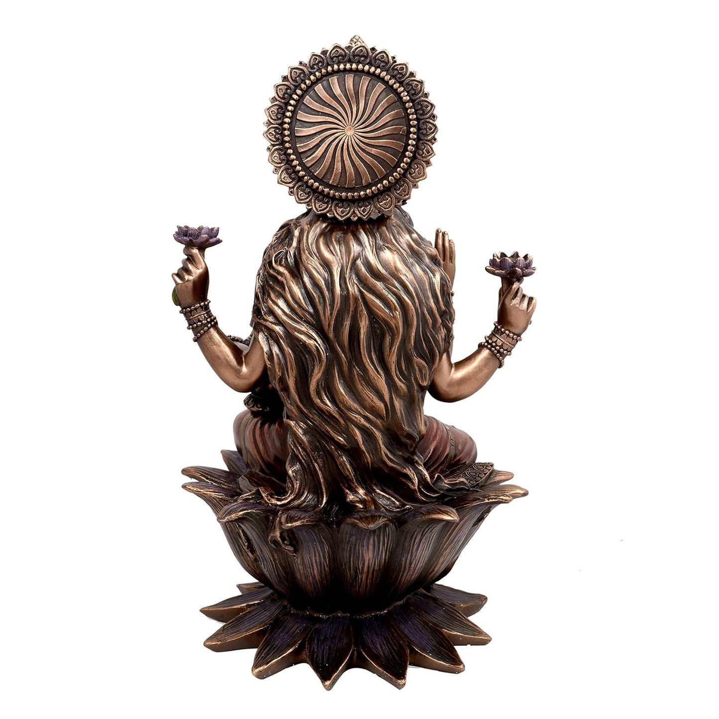 Polyresin Bonded Bronze Dhan Lakshmi on lotus Statue