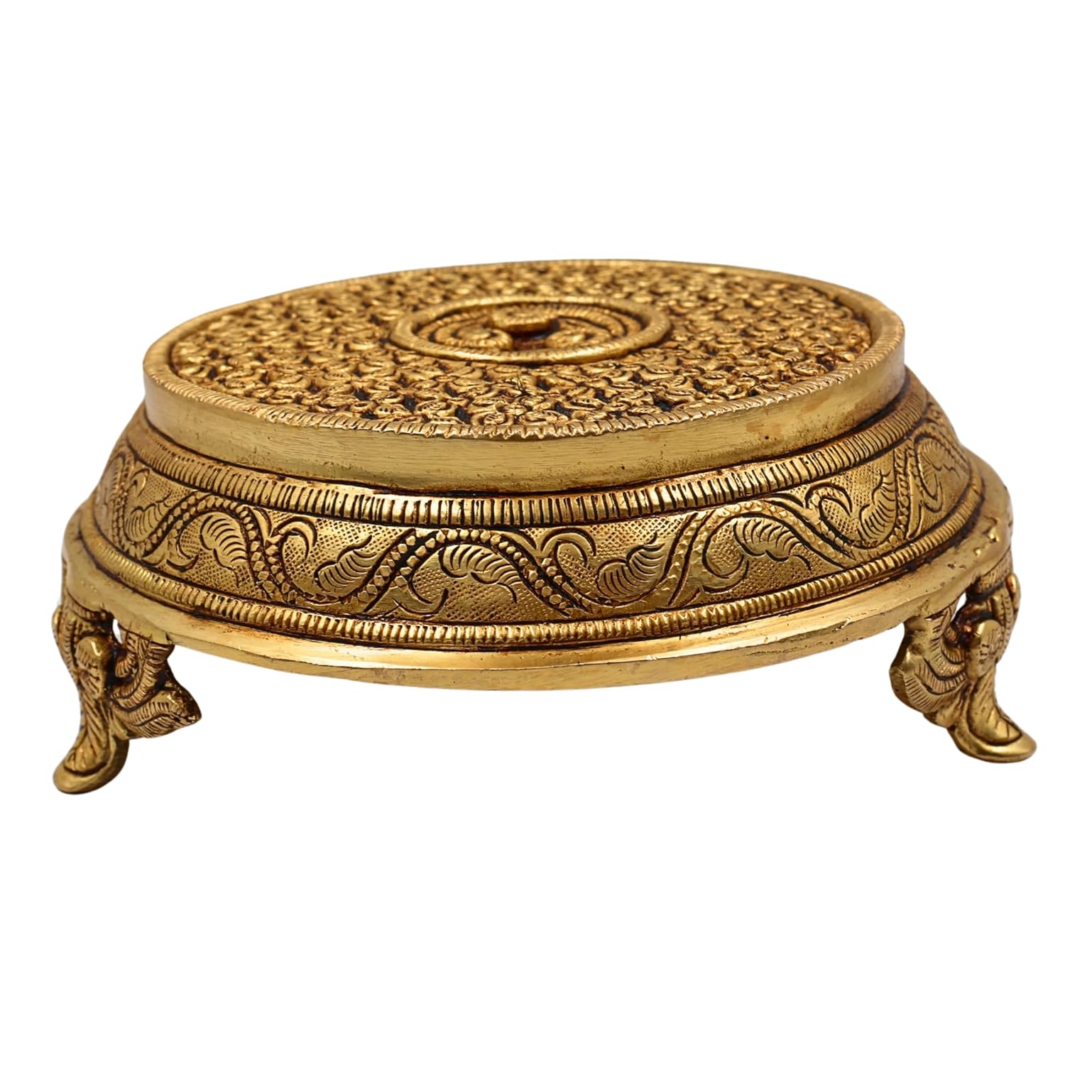 Brass Chowki for Pooja & Idol Placement-ArtyCraftz.com