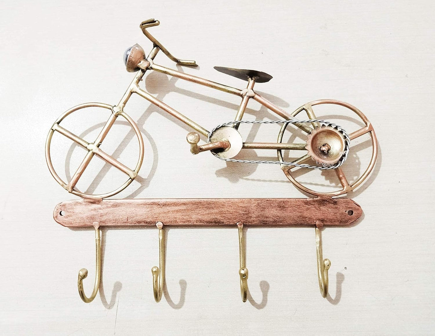 Handcrafted Metal Cycle Key Hanger for Wall Decor