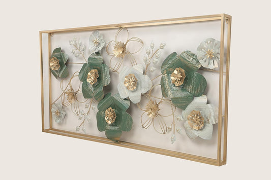 Green Floral Multicolor Metal Wall for Home Decor and Gifting