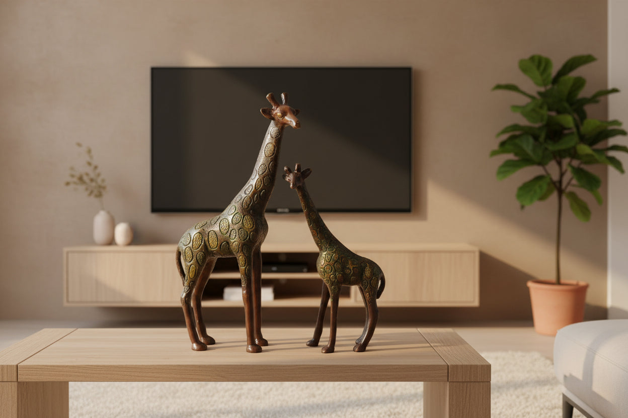 Brass Giraffe Showpiece-ArtyCraftz.com