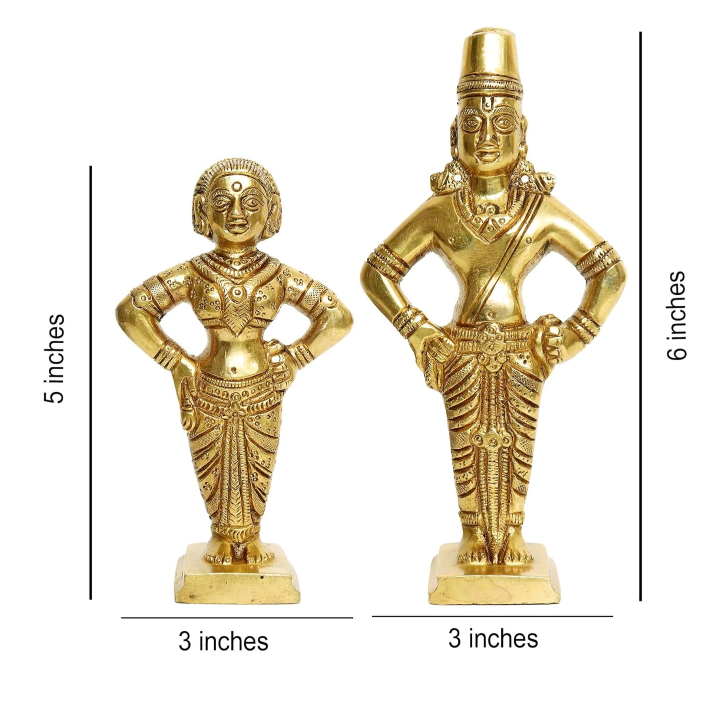 Brass Vitthal Rukmini Idol Set-ArtyCraftz.com