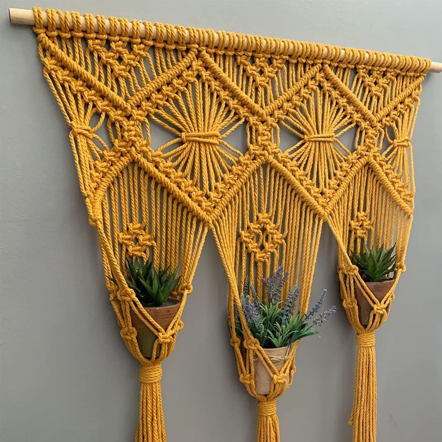 Boho Macrame Wall Hanging Planter- ArtyCraftz.com