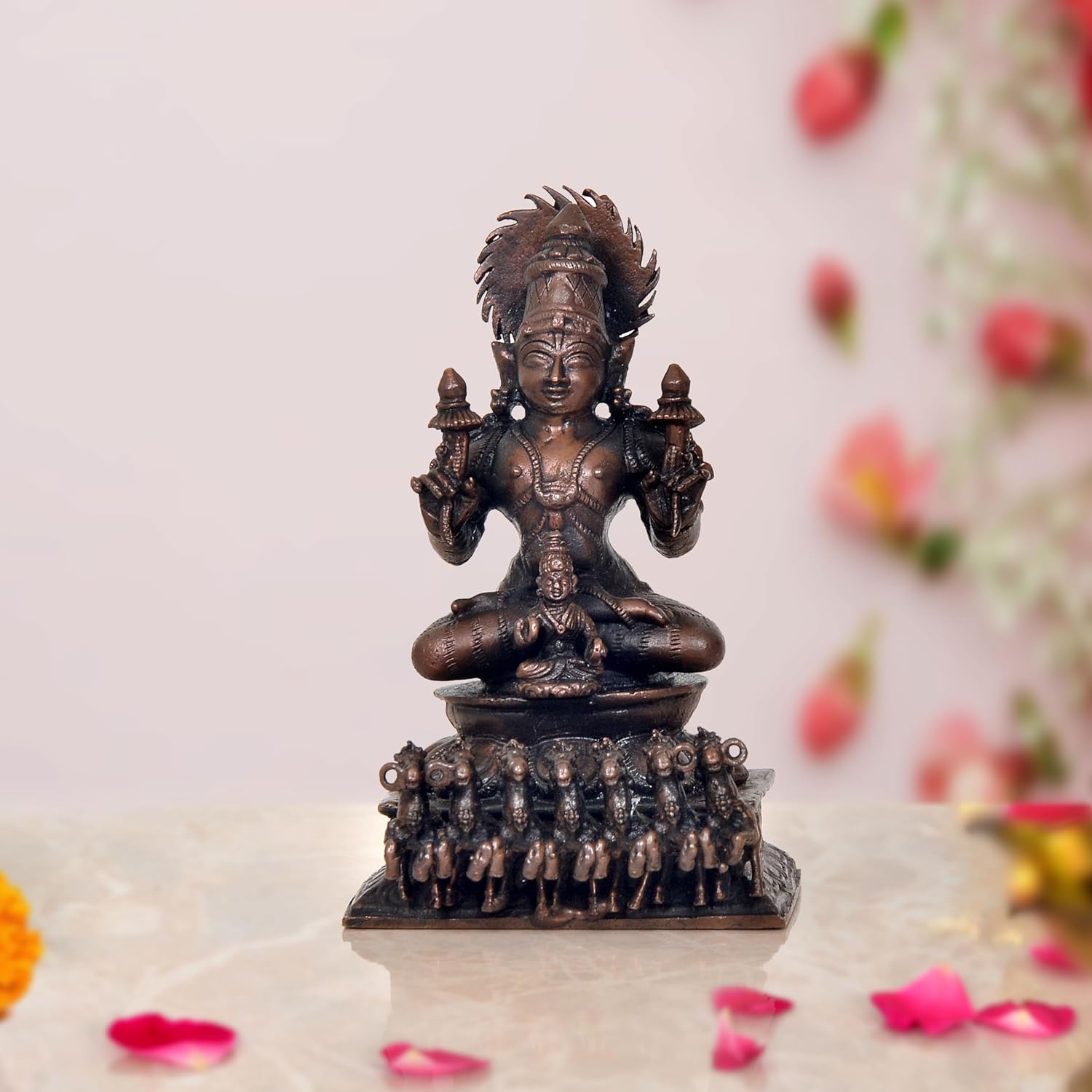 Copper Lord Surya Dev Rath with Seven Horse Idol