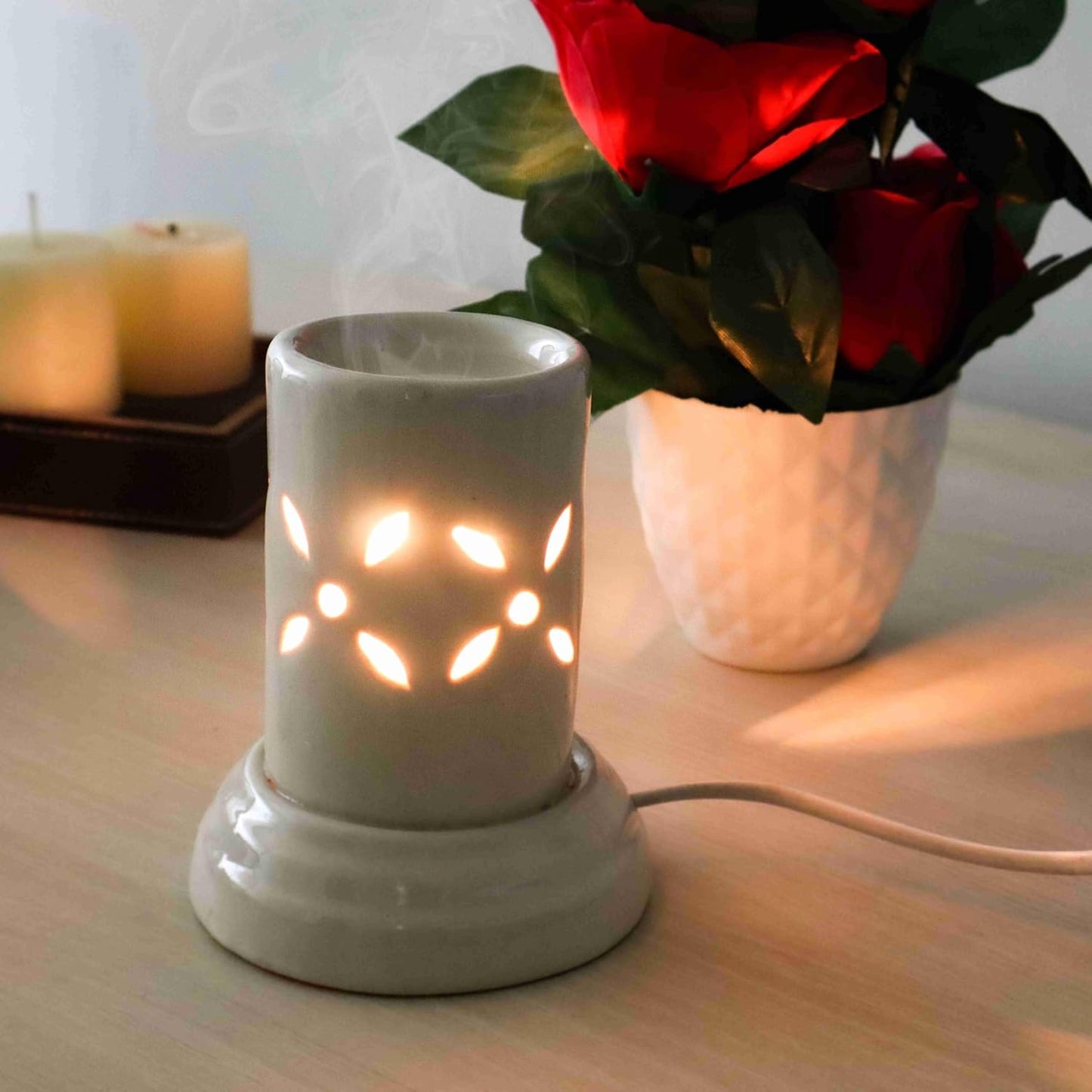 Electric Ceramic Oil Diffuser – Aroma Fragrance Burner for Home & Office