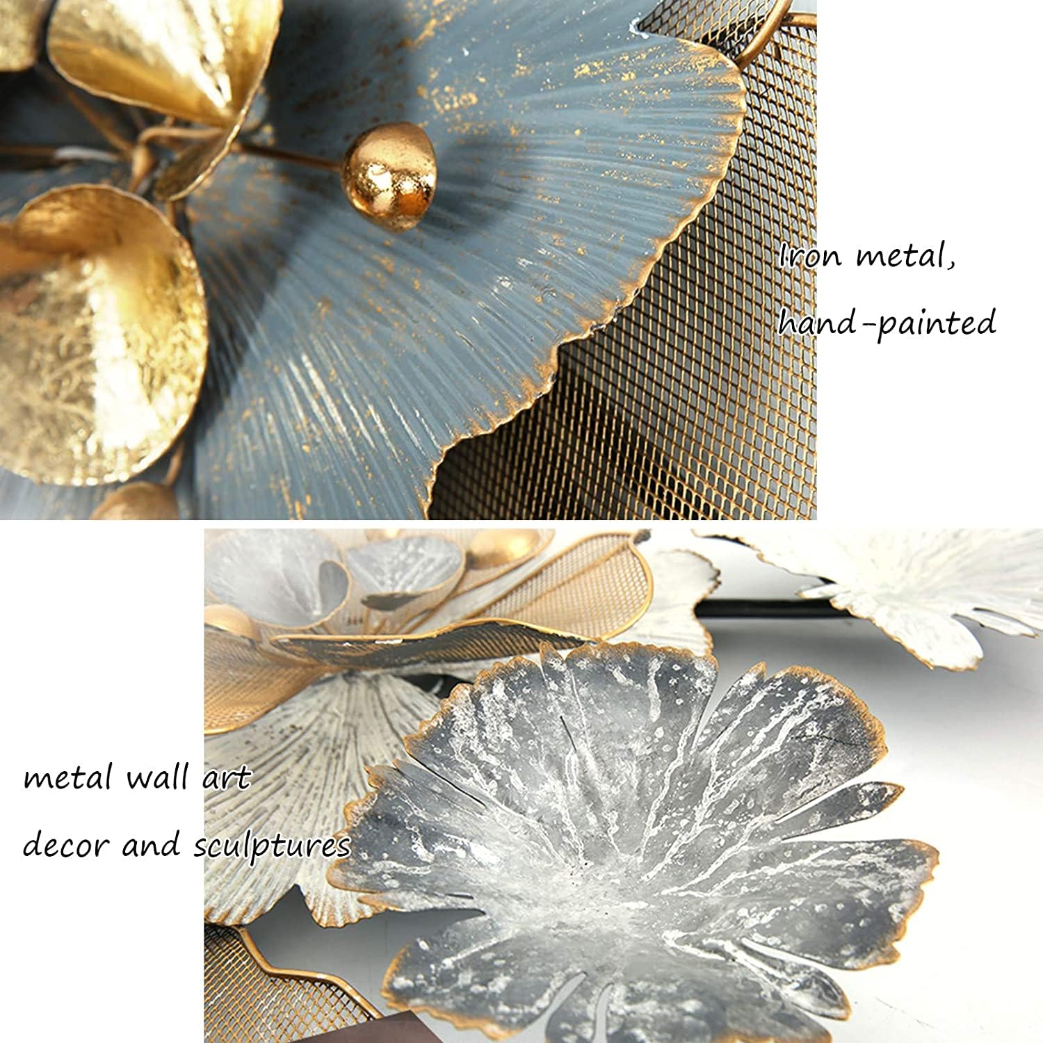 Luxury Metal Floral Wall Art-ArtyCraftz.com