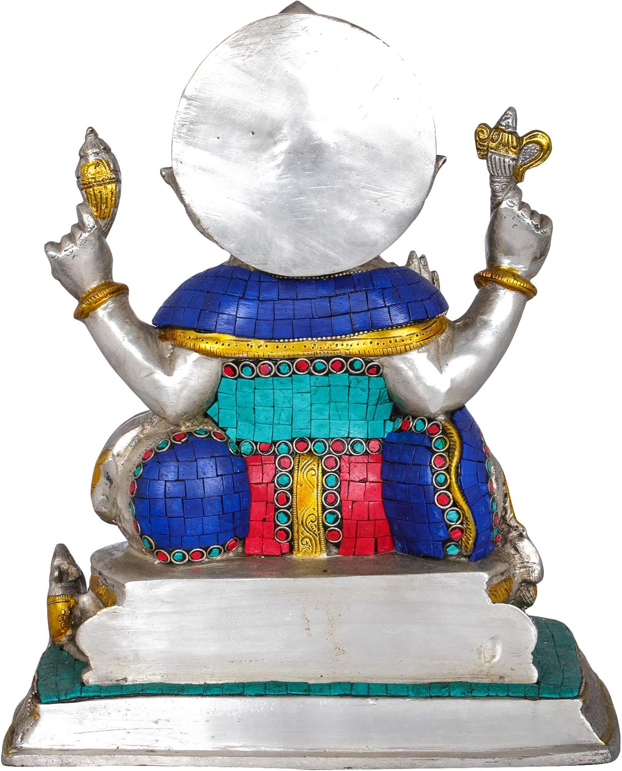 Brass Inlay work Lord Ganesha Statue