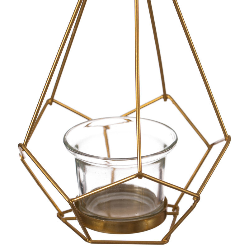 Geometric Framed Swinging Candle Holder