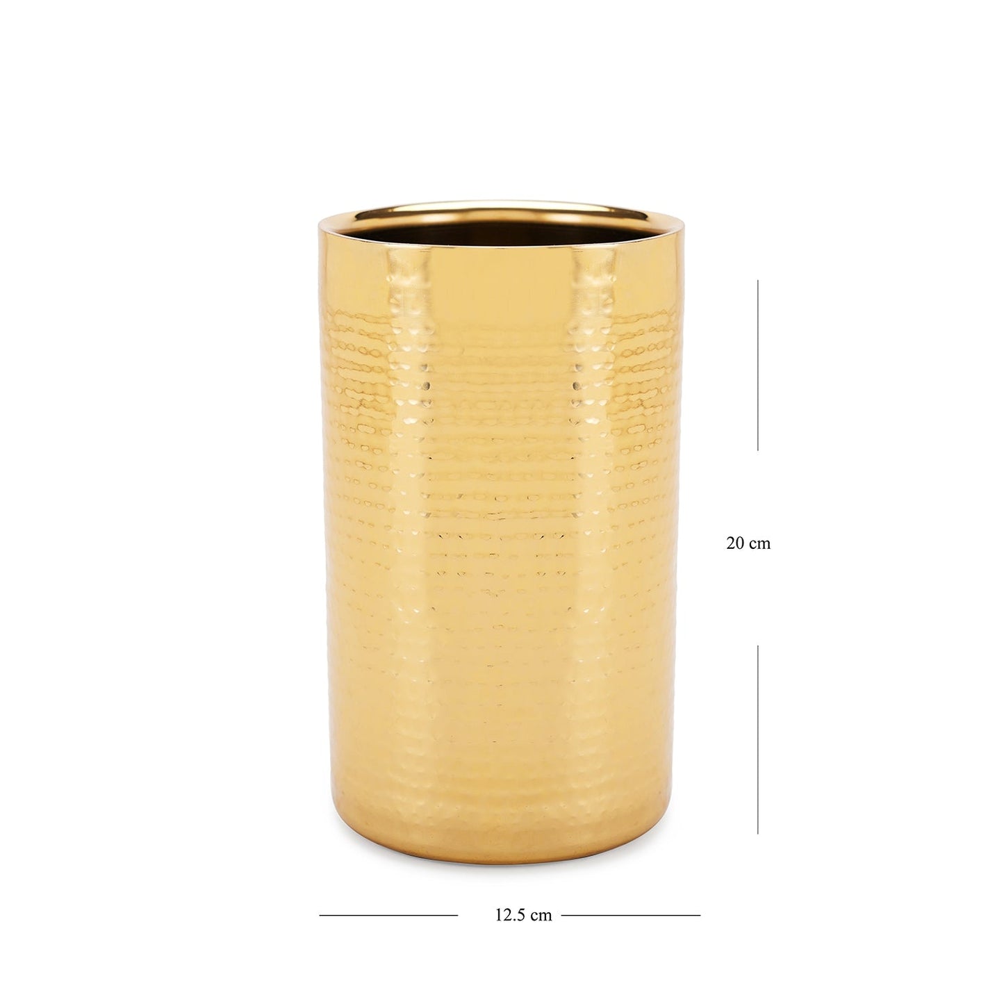 Gold Hammered Metal Wine Chiller