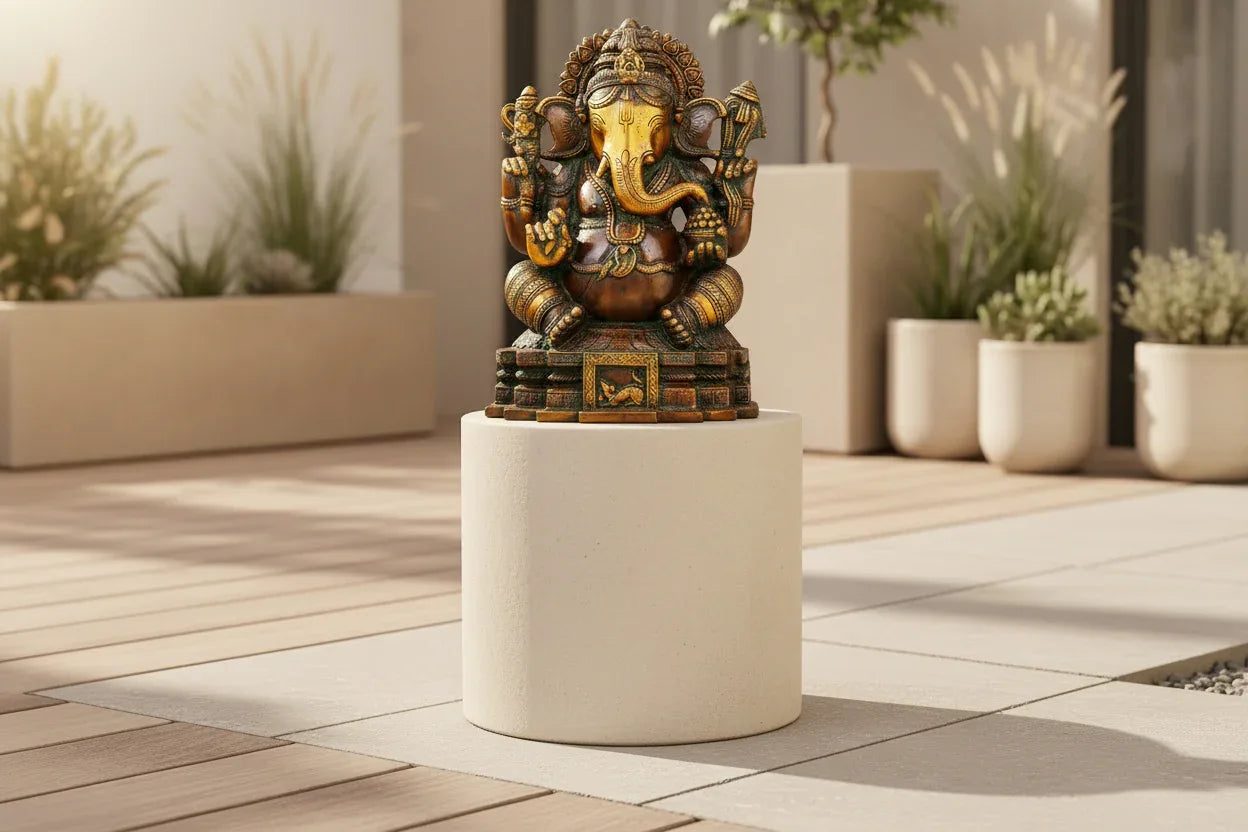 Brass Ekdanta Ganesha Statue-ArtyCraftz.com