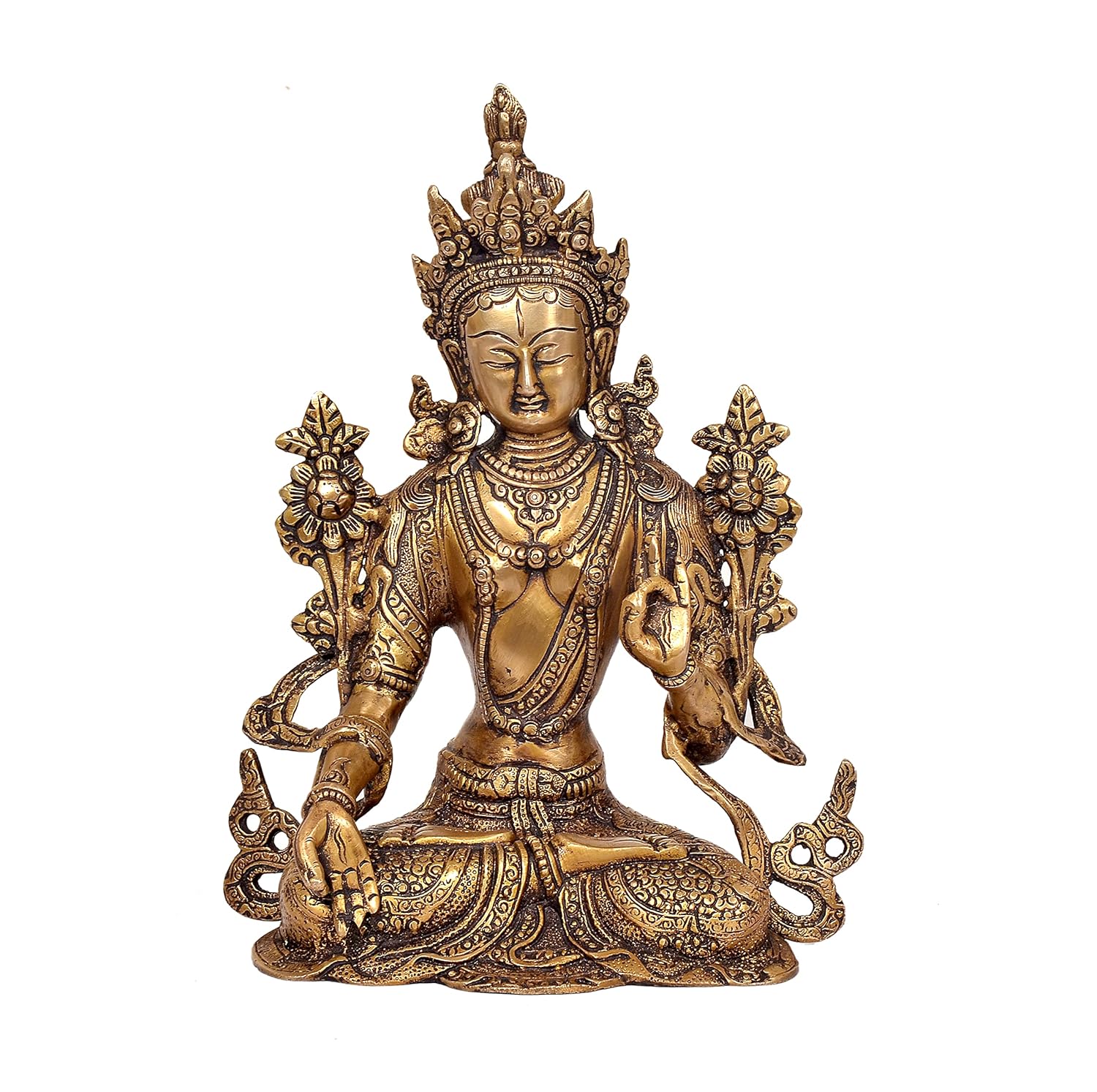Handcrafted brass Tara decorative showpiece for home-ArtyCraftz.com