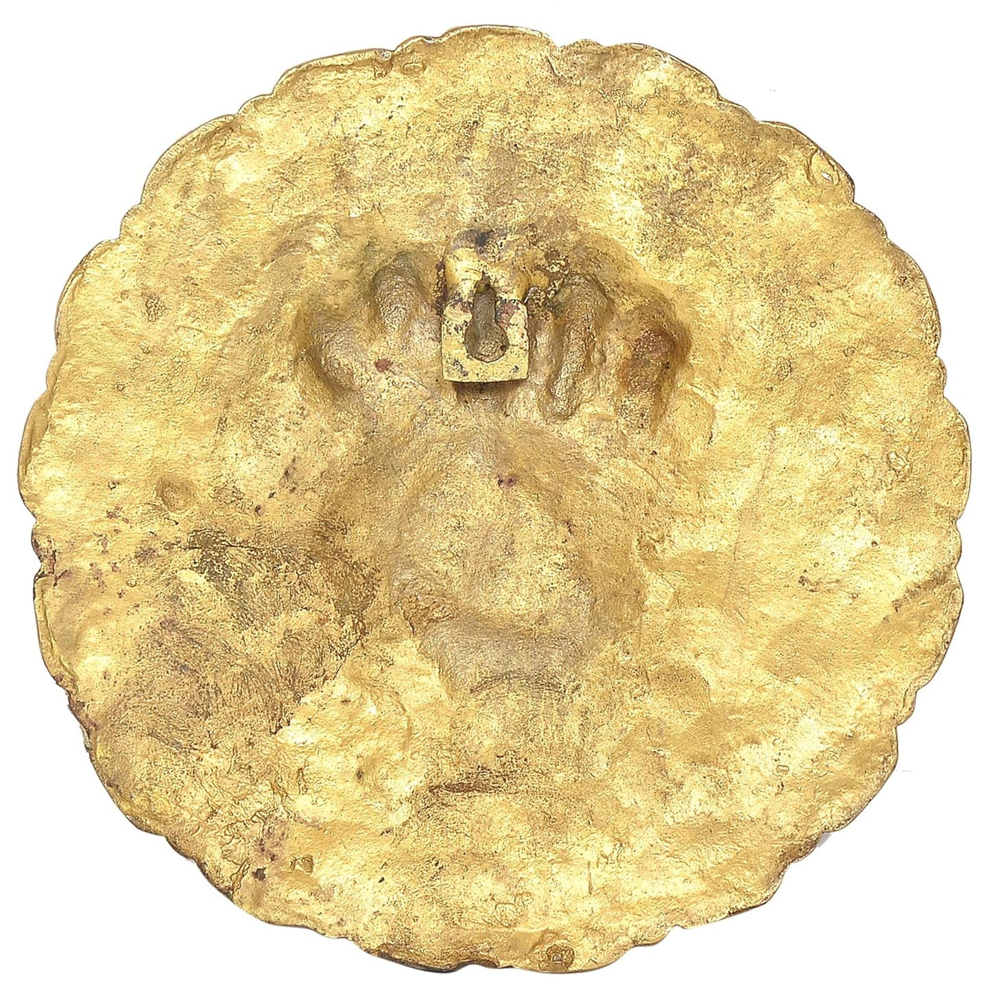 Brass Panchmukhi Ganesha Plate (Gold) Length 11 Inch