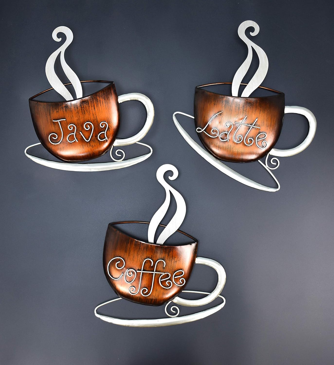 Metal Coffee Cup Wall Decor