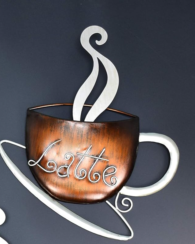 Metal Coffee Cup Wall Decor