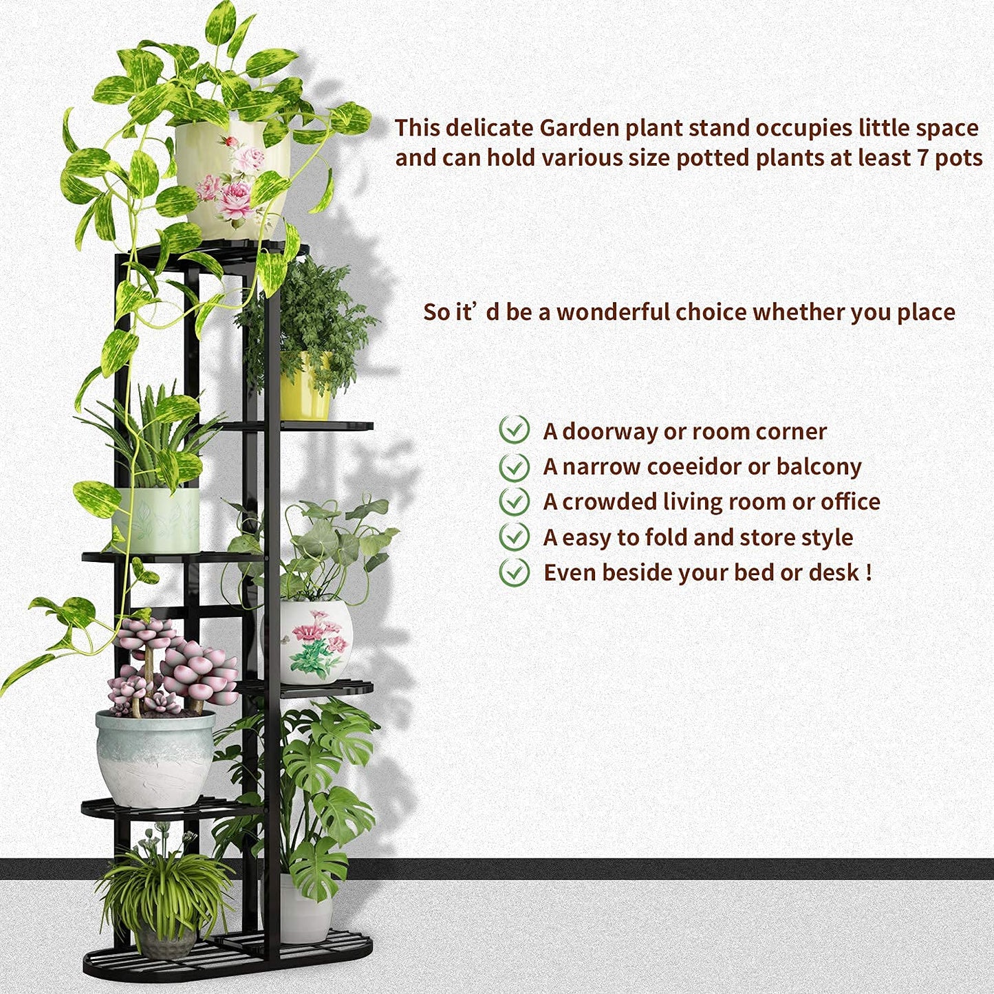 Iron 6-Tier Plant Stand