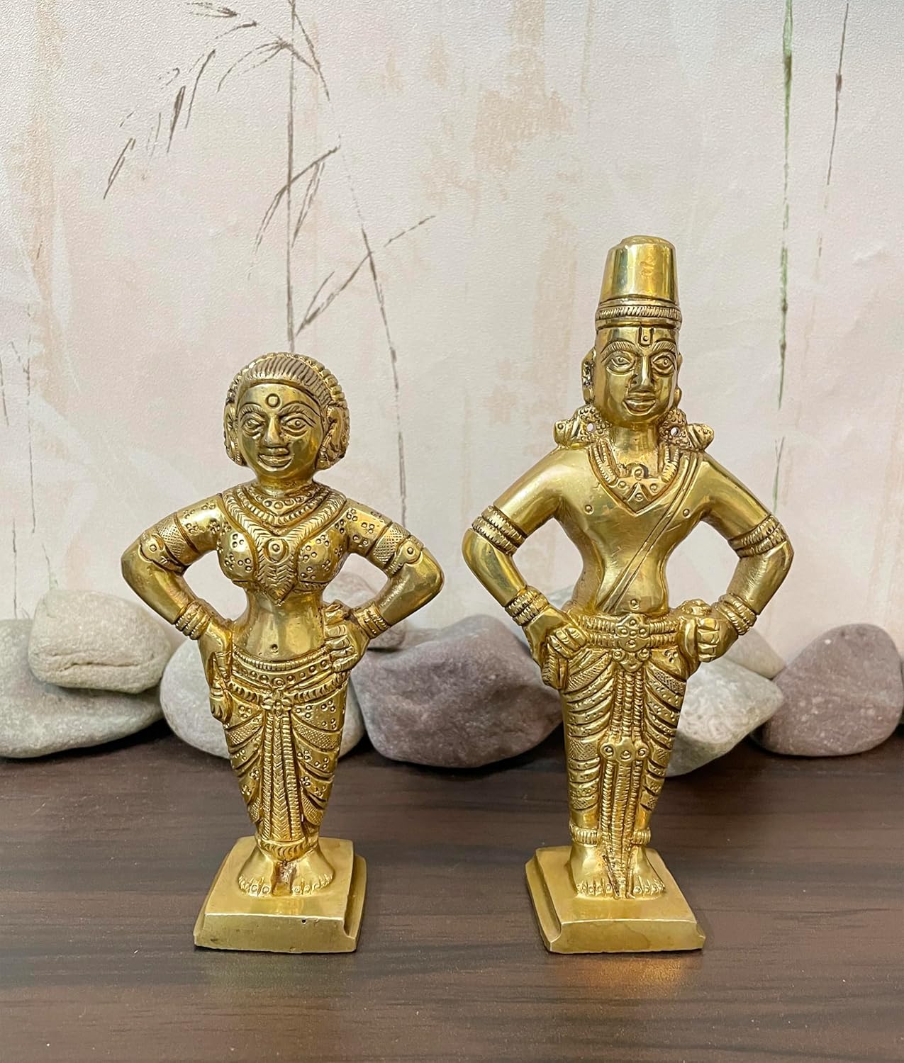 Brass Vitthal Rukmini Idol Set-ArtyCraftz.com