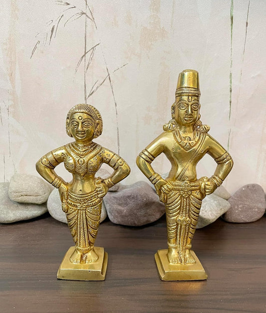 Brass Vitthal Rukmini Idol Set-ArtyCraftz.com