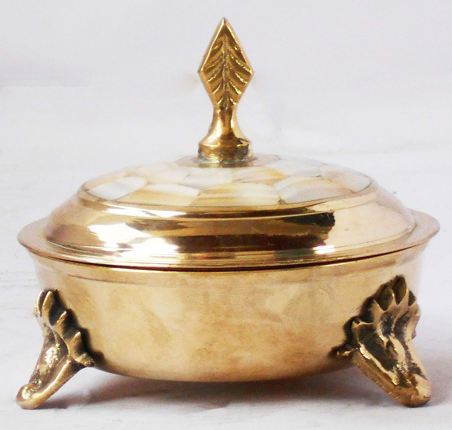 Handcrafted Brass Powder Pot for Childrens