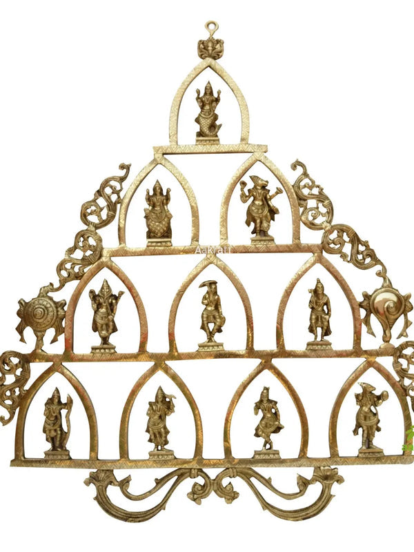 Dashavatara Wall Hanging – Vishnu 10 Avatars Metal Wall Decor