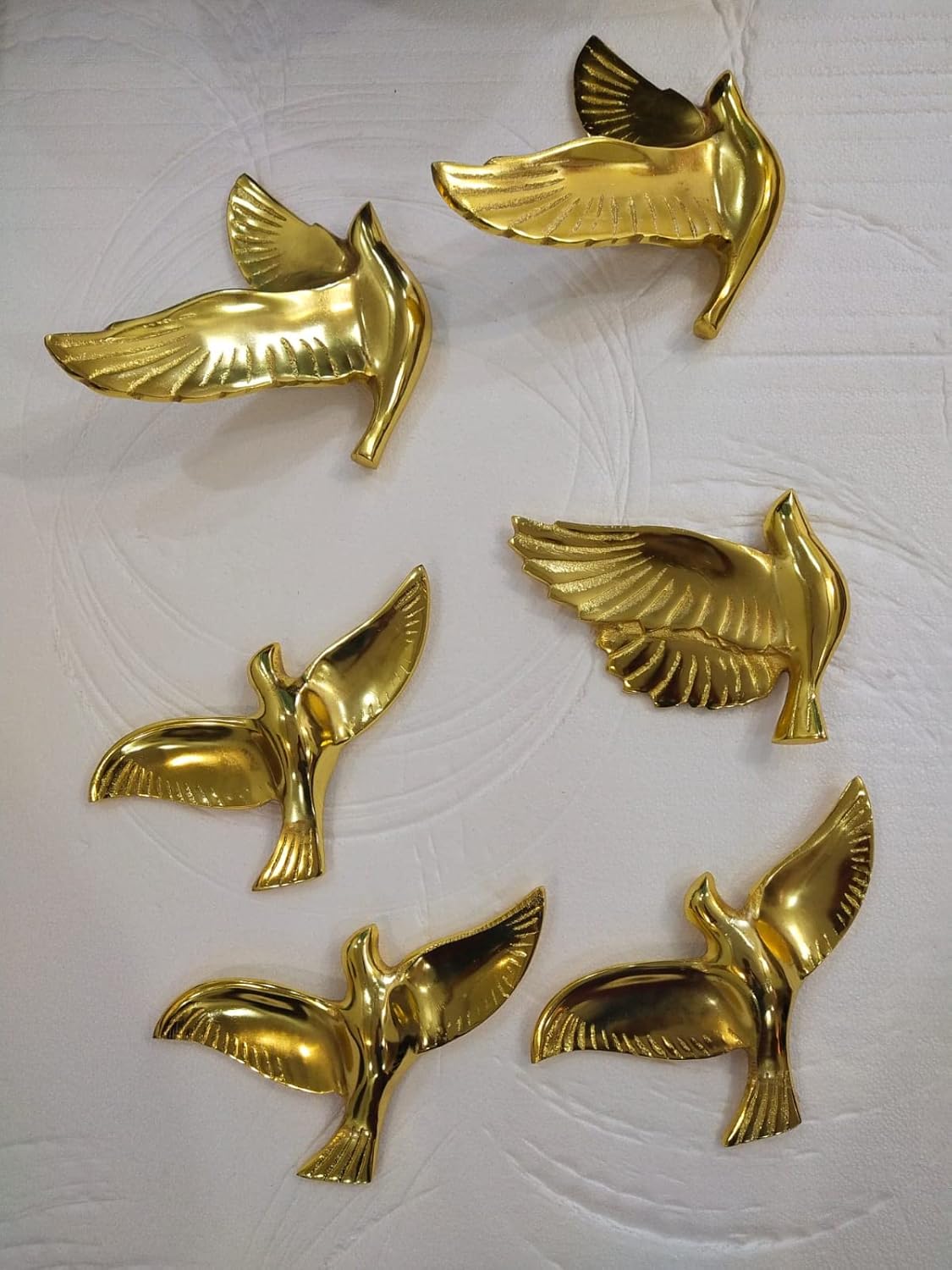 Aluminum Golden Flying Birds Wall Art Set Zoom -ArtyCraftz.com