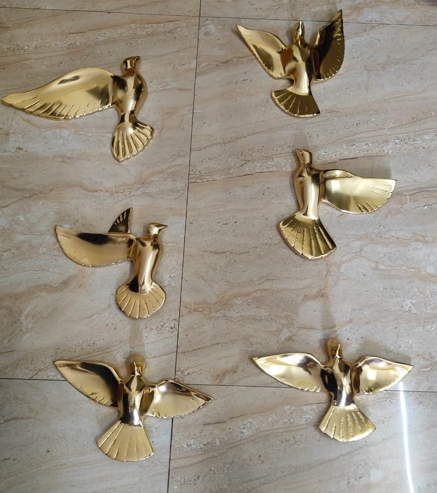 Aluminum Golden Flying Swallow Birds Wall Art -ArtyCraftz.com