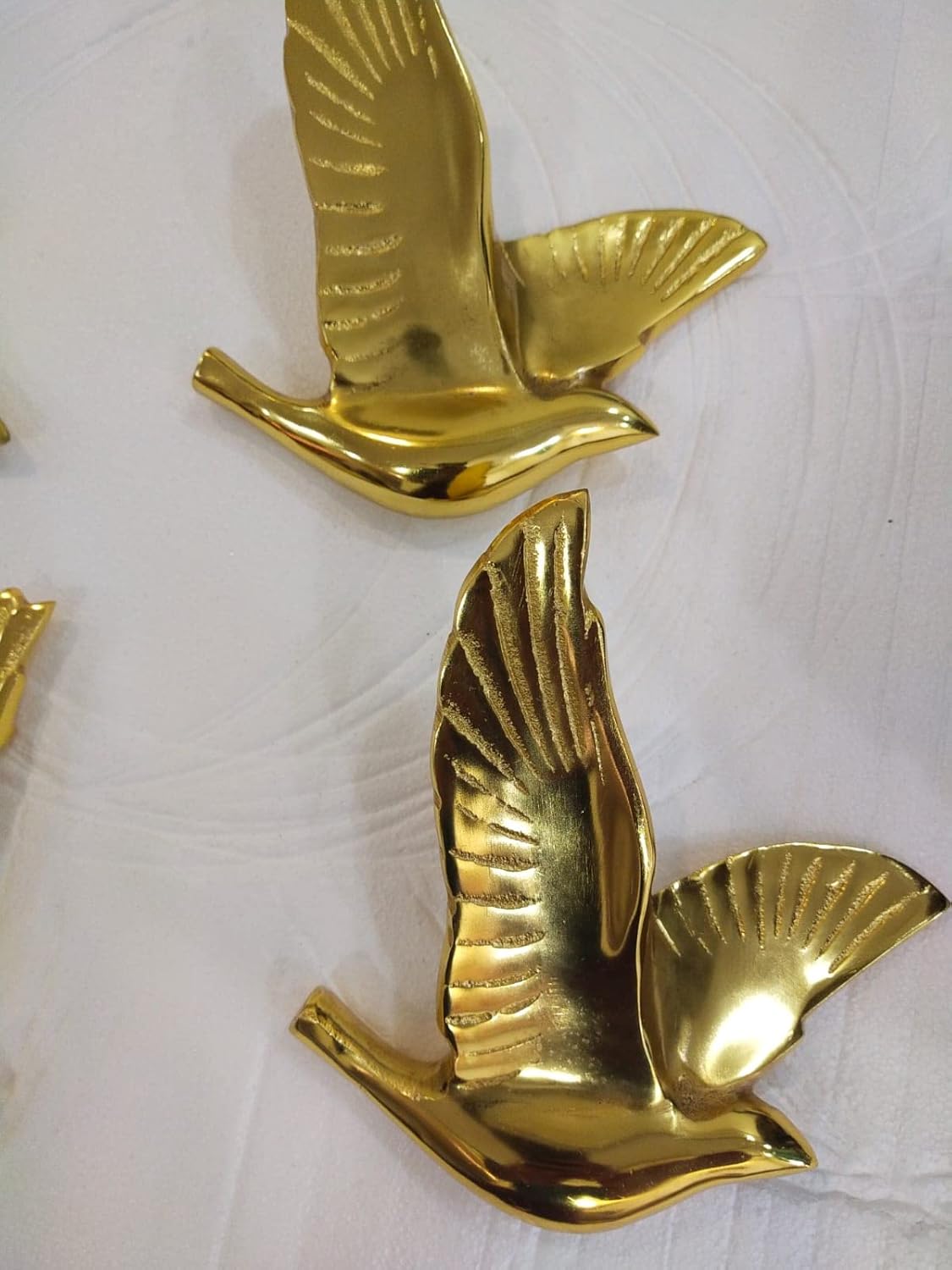 Aluminum Rose Gold Flying Birds Set of 6-ArtyCraftz.com