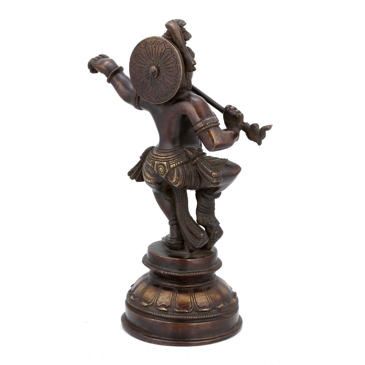 Antique Brass Dancing Gopal Krishna 9 Inches Statue