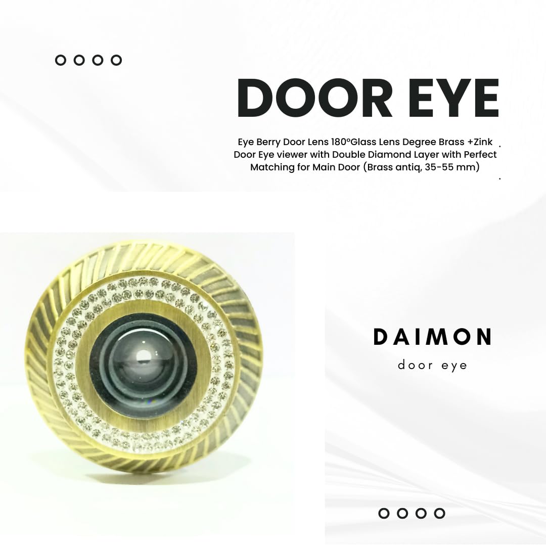 Antique Brass Double Diamond Layer Door Viewer-ArtyCraftz.com