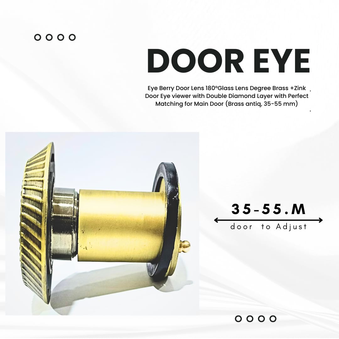 Antique Brass Double Diamond Layer Door Viewer-ArtyCraftz.com