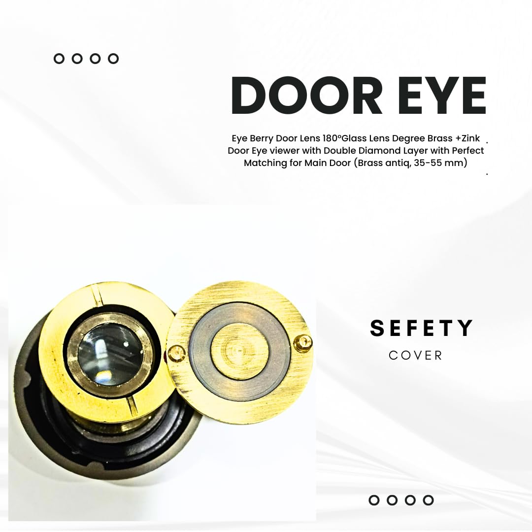 Antique Brass Double Diamond Layer Door Viewer-ArtyCraftz.com