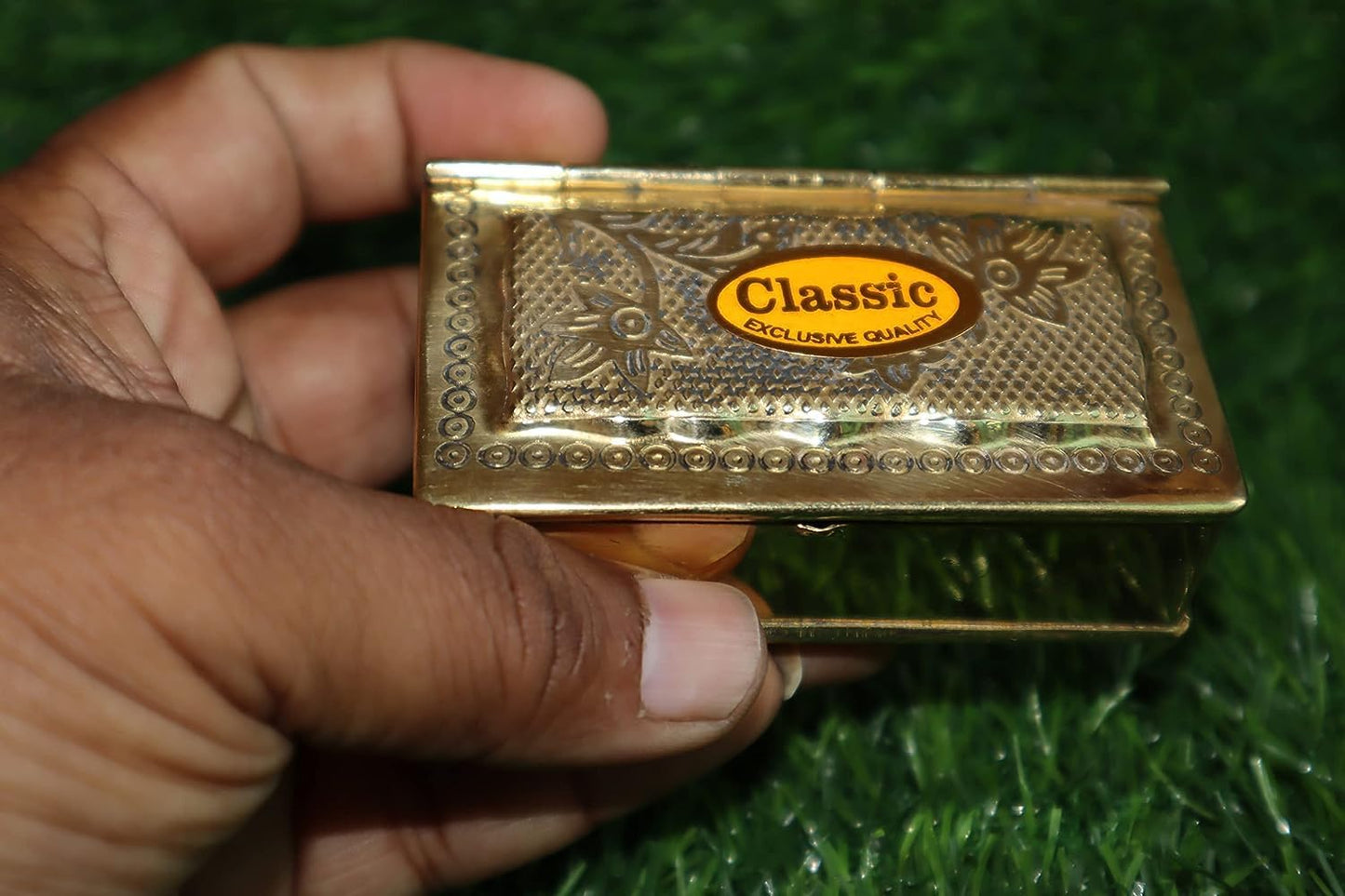 Antique Brass Floral Engraved Betel Box-ArtyCraftz.com