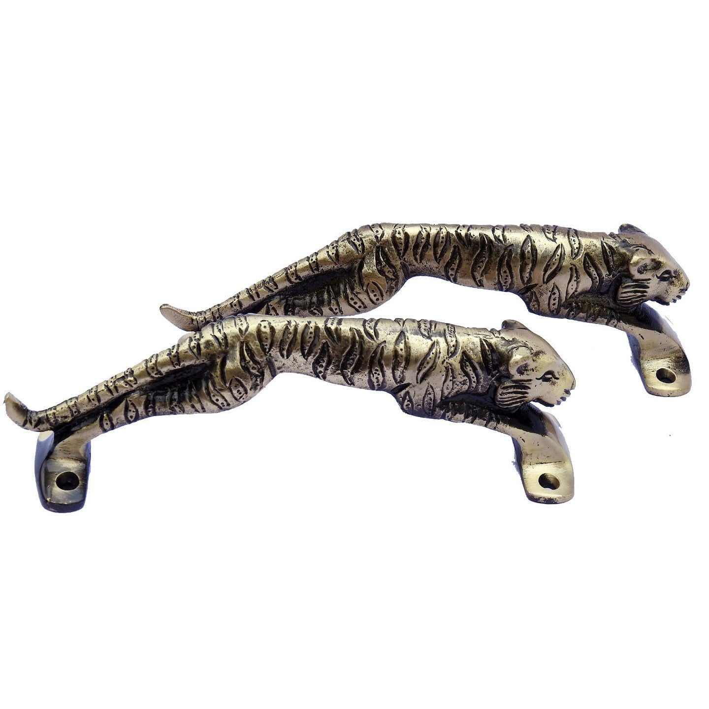 Antique Brass Panther Door Handle (Set of 2 Pieces) - ArtyCraftz.com