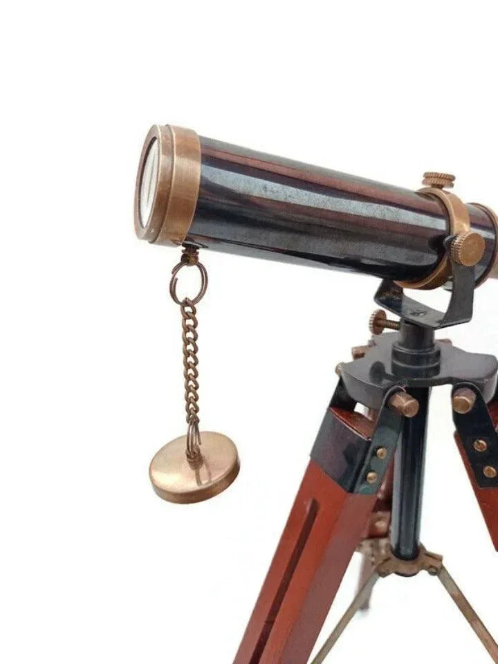 Antique Maritime Brass Telescope with Adjustable Tripod Stand for Decorative - ArtyCraftz.com