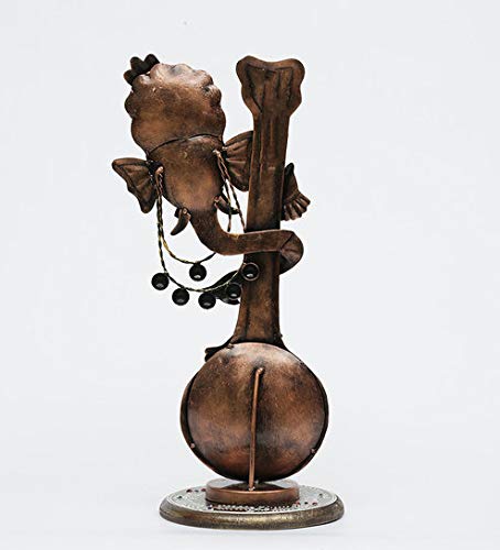 Antique Metal Ganesha with Guitar Showpiece - ArtyCraftz.com