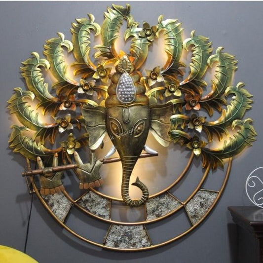 Lord Ganesha Wall Art With LED
