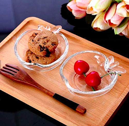 Apple Shape Glass Dessert Bowl Set