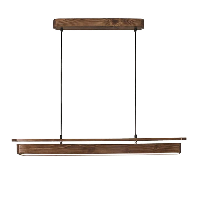 Art Deco 36 Brown Wooden LED Hanging Lamp - ArtyCraftz.com