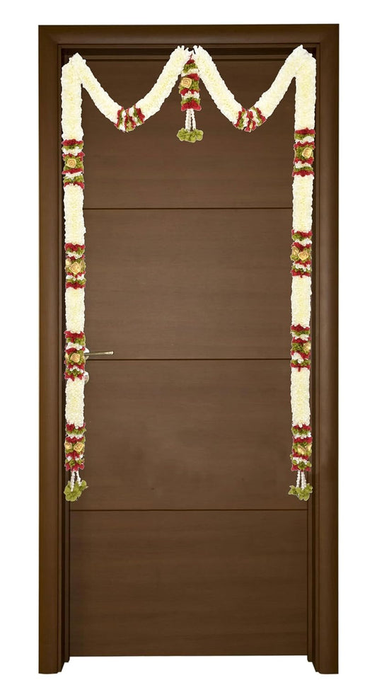 Artificial Jasmine and Rose Doorway Flower Thoran