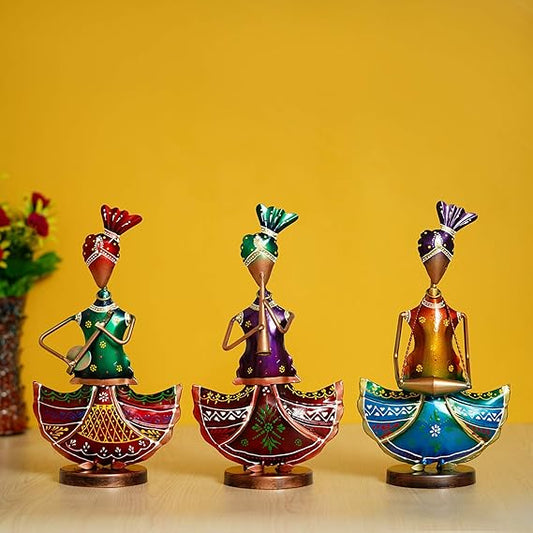 Artistic Multicolor Metal Musical Man Showpiece-ArtyCraftz