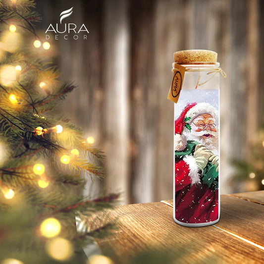 AuraDecor Unscented Christmas Santa with Bag Jar Candle-ArtyCraftz.com