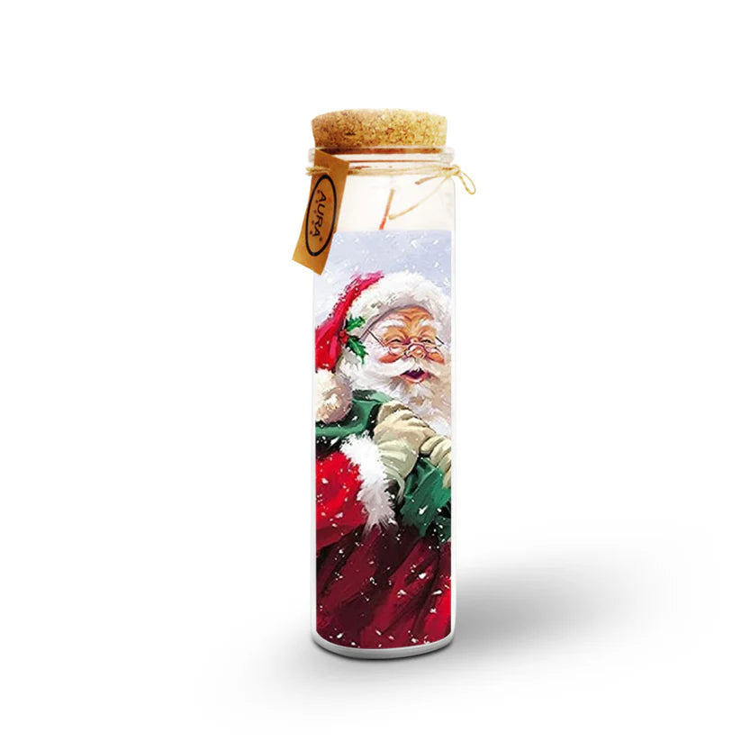 AuraDecor Unscented Christmas Santa with Bag Jar Candle-ArtyCraftz.com