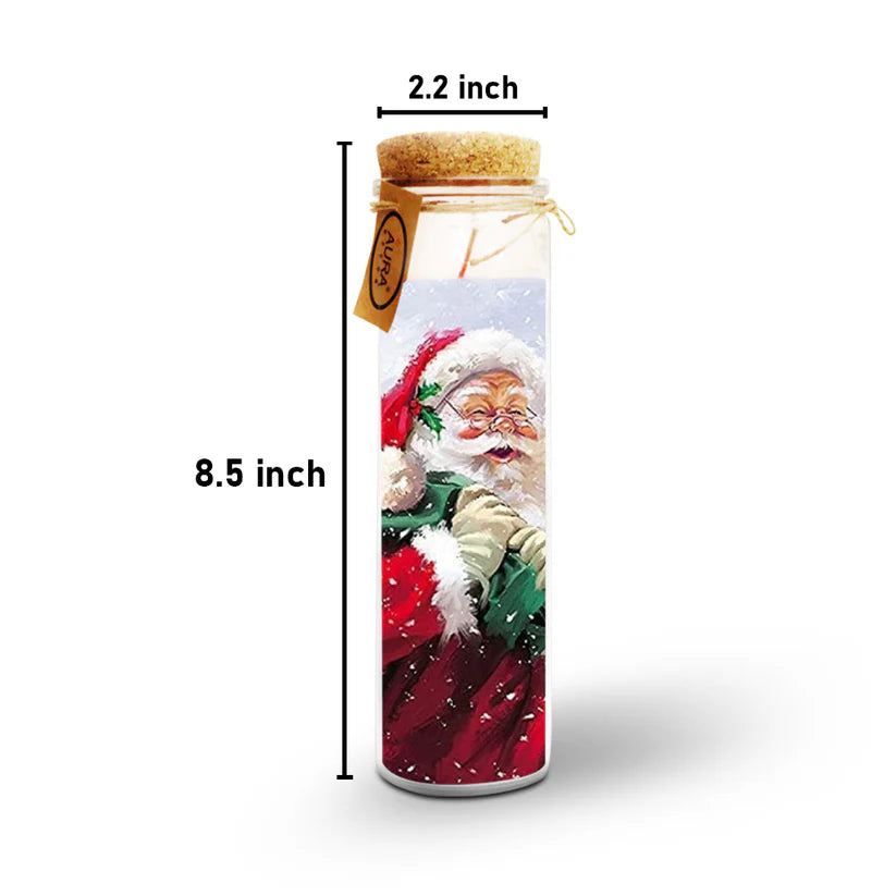 AuraDecor Unscented Christmas Santa with Bag Jar Candle-ArtyCraftz.com