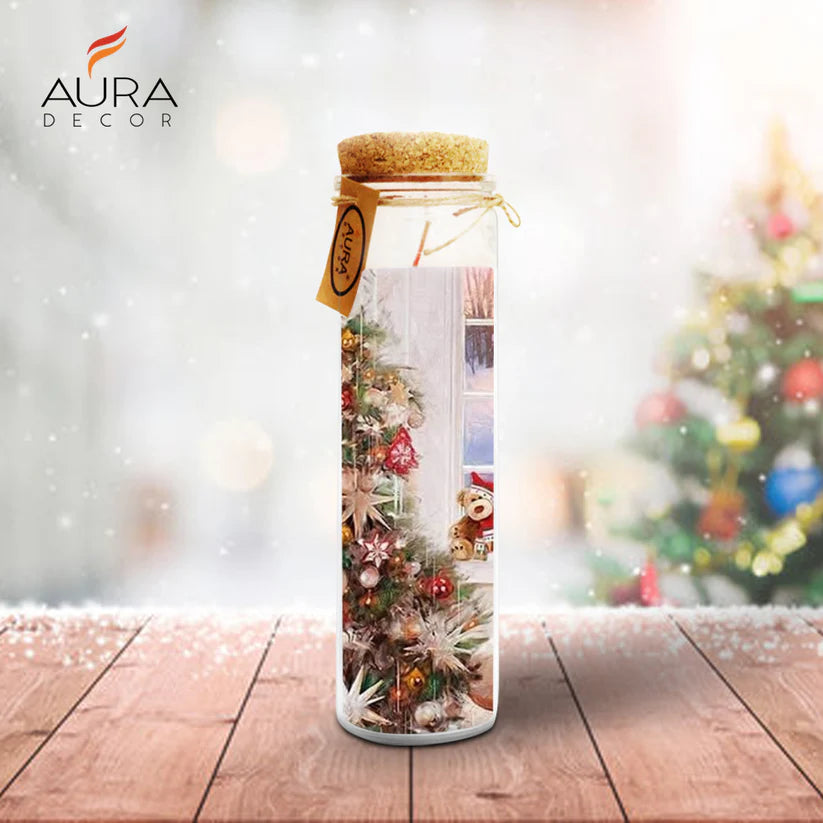 AuraDecor Unscented Christmas Tree with Window Jar Candle- ArtyCraftz