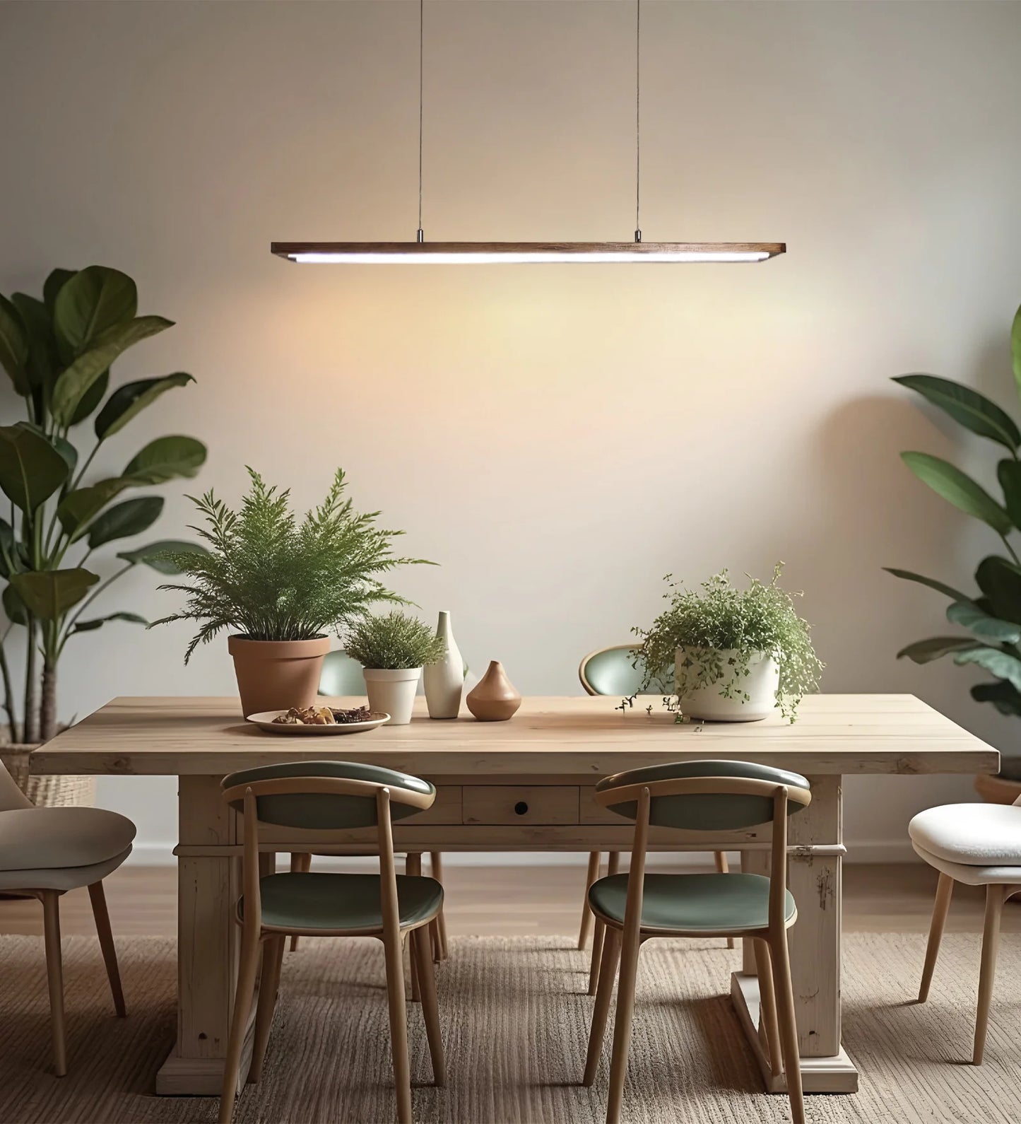 Avril 36 Triangular Brown LED Hanging Lamp - ArtyCraftz.com