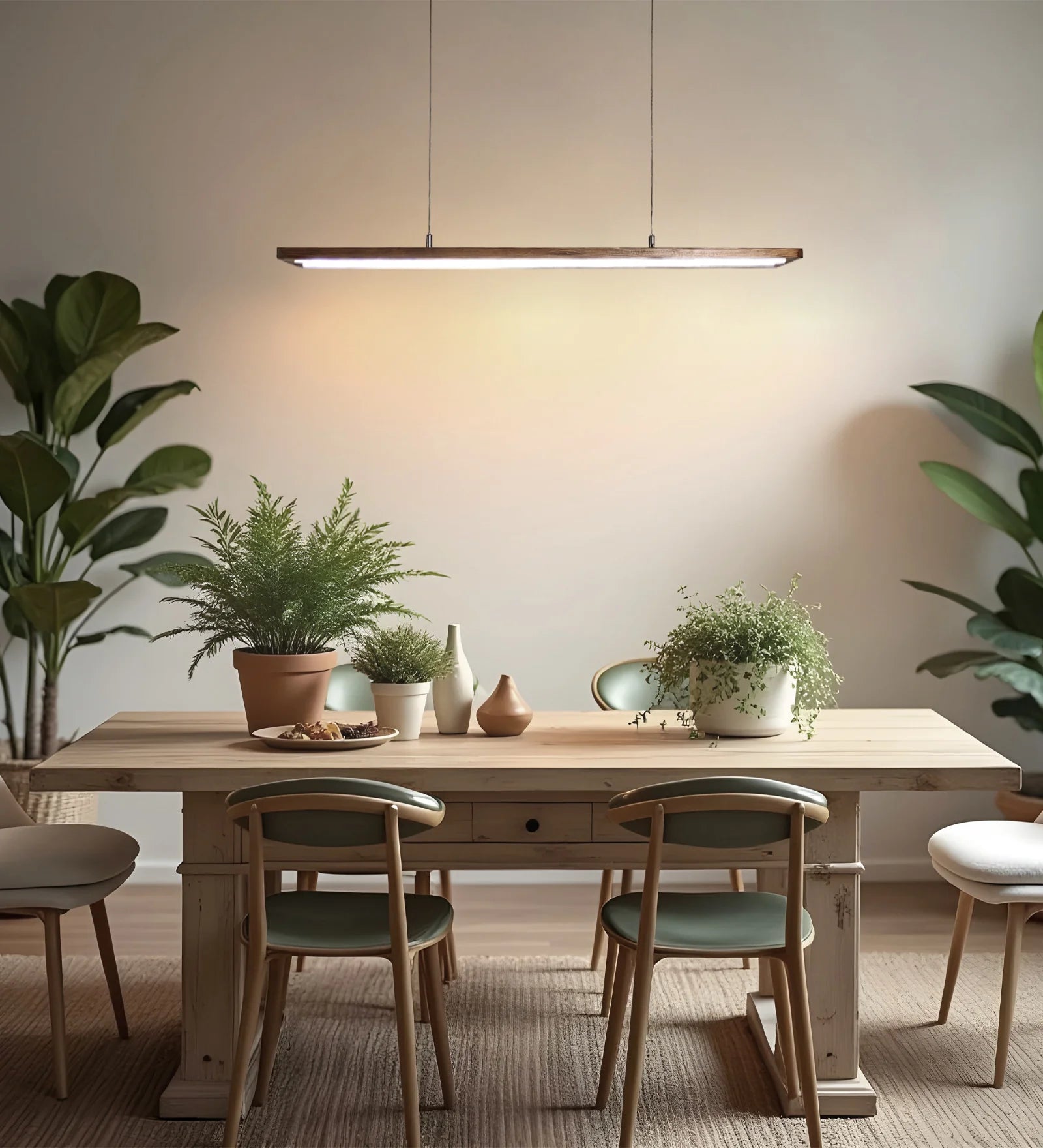 Avril 36 Triangular Brown LED Hanging Lamp - ArtyCraftz.com