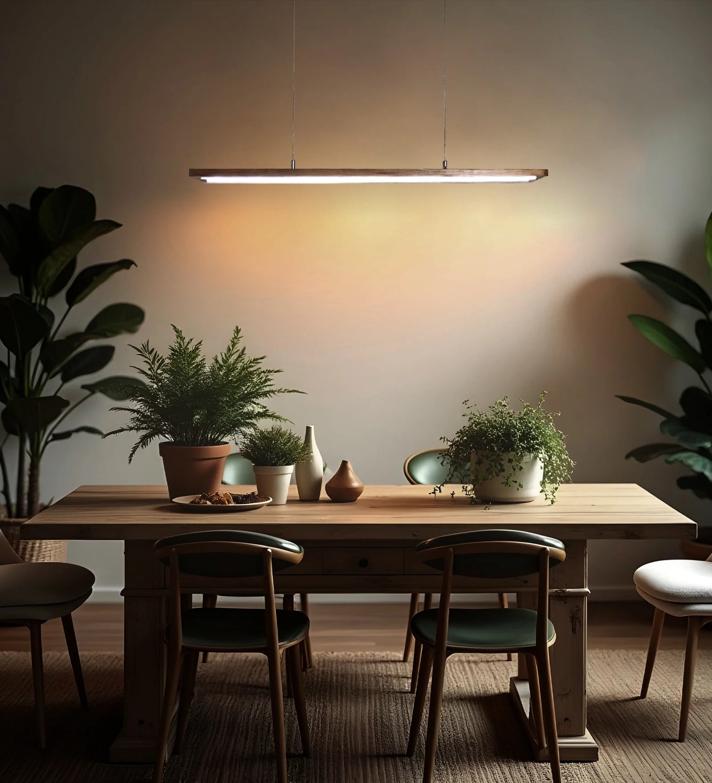 Avril 36 Triangular Brown LED Hanging Lamp - ArtyCraftz.com