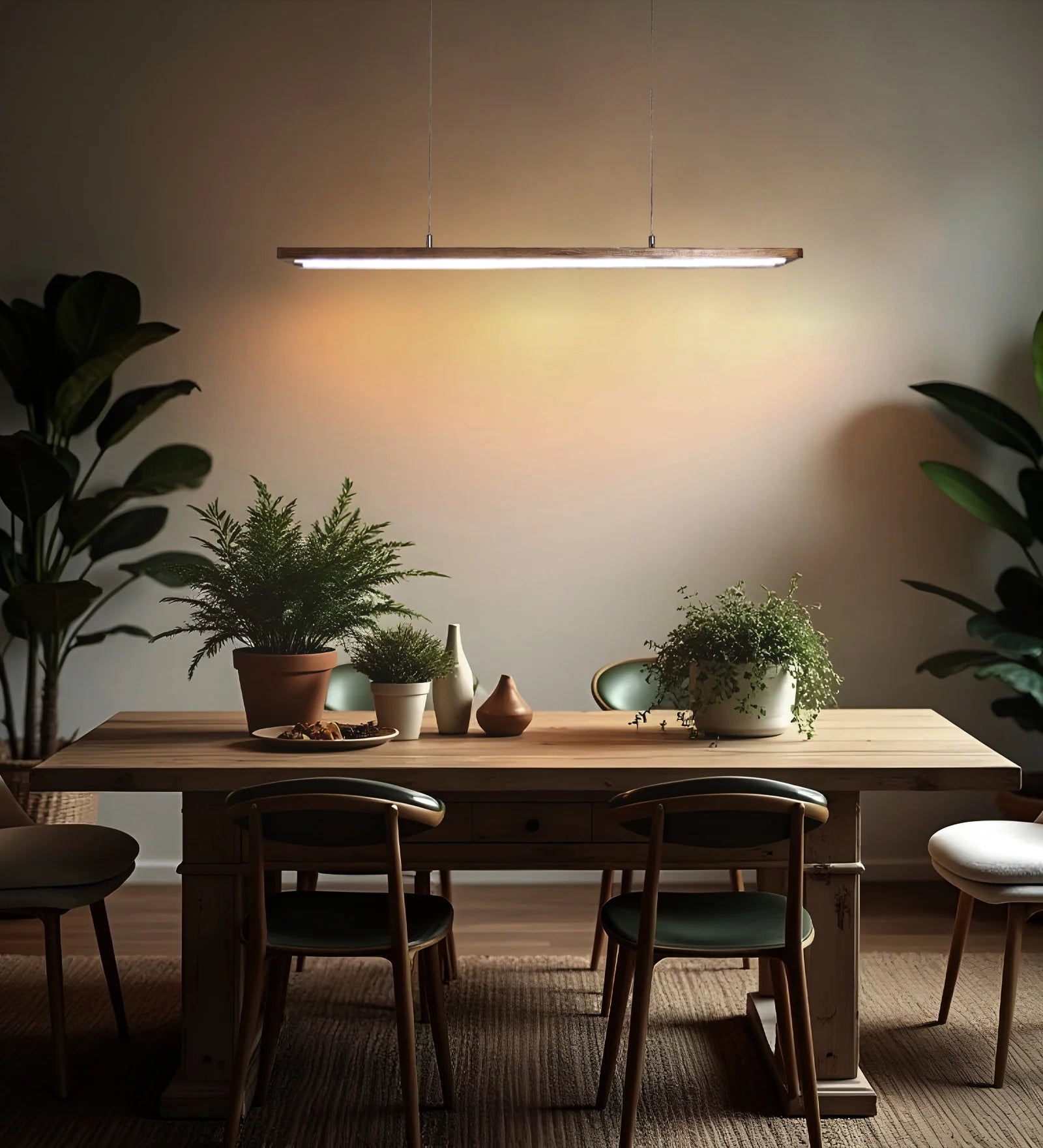 Avril 36 Triangular Brown LED Hanging Lamp - ArtyCraftz.com