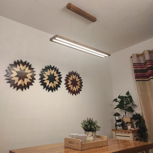 Avril 36 Triangular Brown LED Hanging Lamp - ArtyCraftz.com